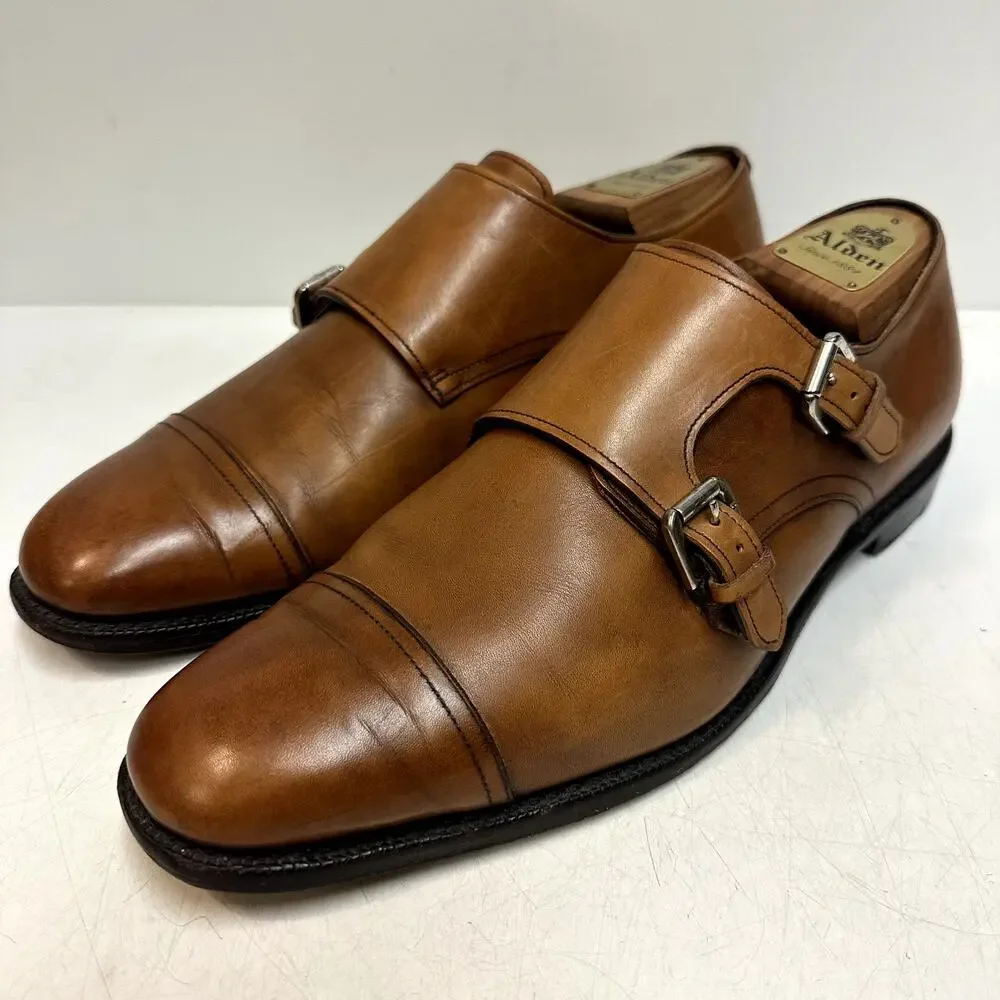 VGUC Allen Edmonds x Polo Ralph Lauren Double Monk Strap Brown Made in USA 10 D